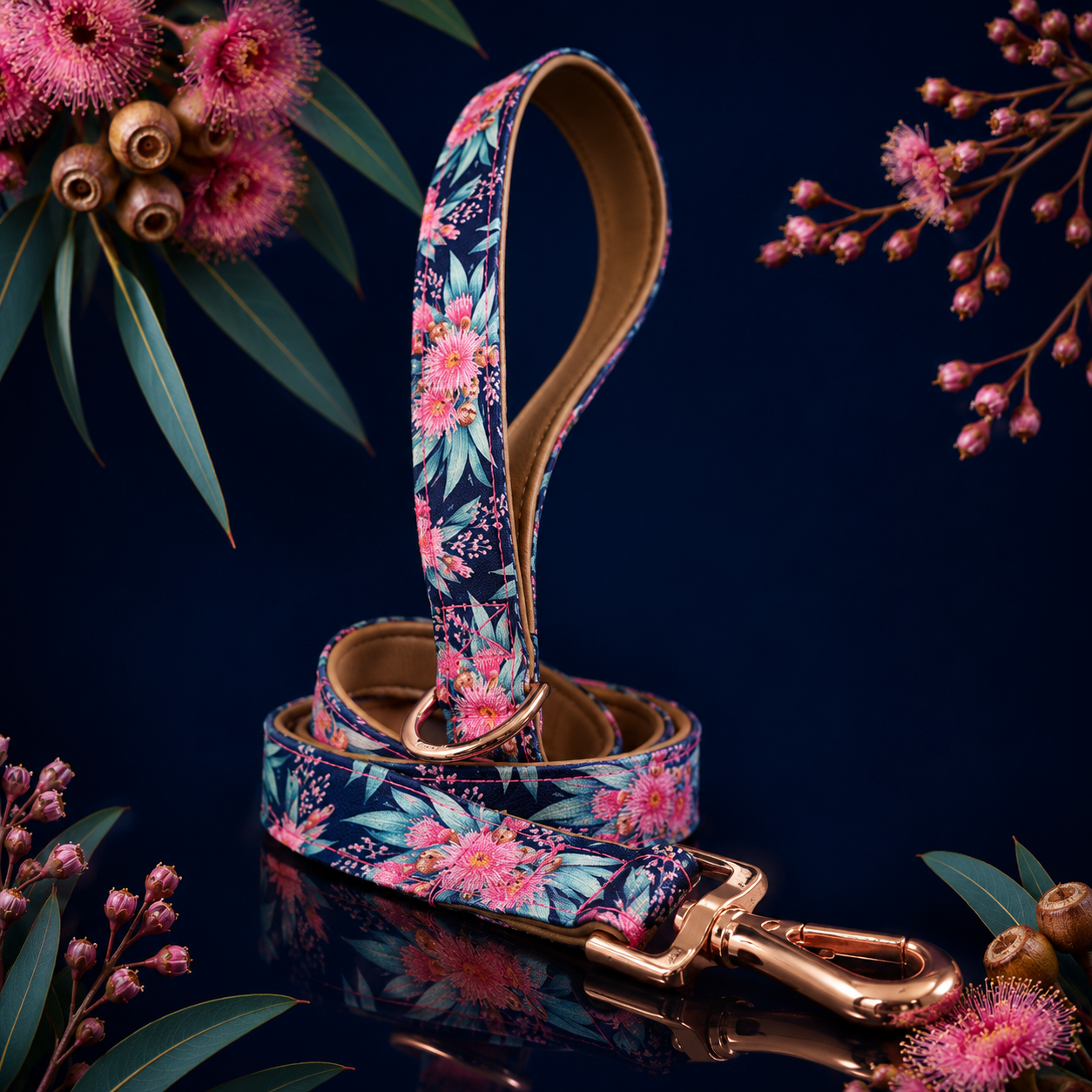 Australian Native Blossom Dog Leash - Padded