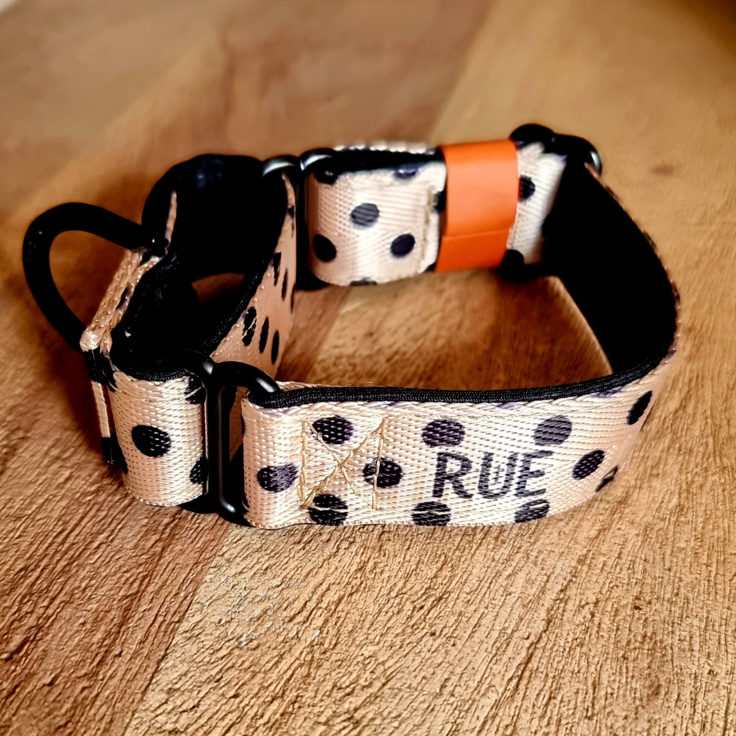 Spotty martingale collar personalised name