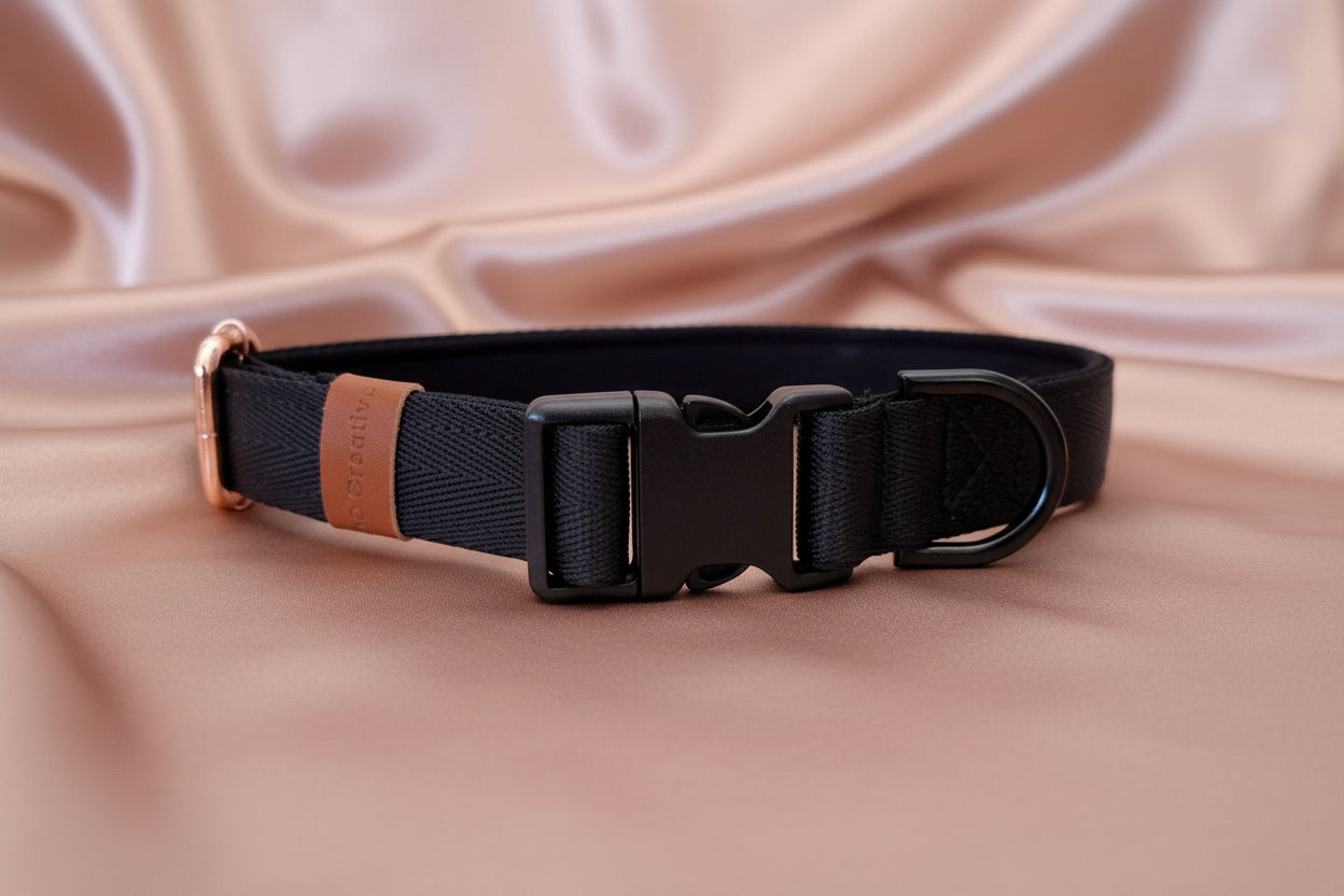 strong dog collar black