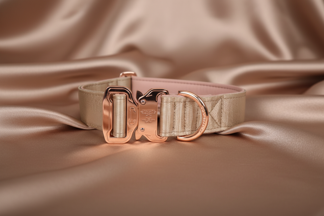 Beige dog collar 