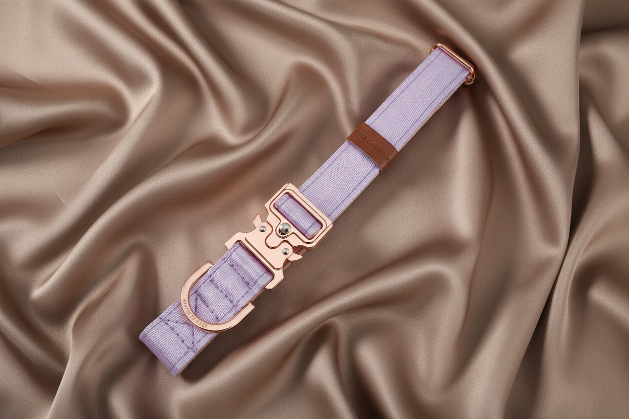 Lilac purple dog collar