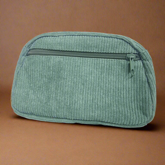 Dog walking bag - Green corduroy