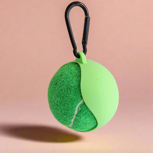 Green Dog Tennis Ball Holder With clip