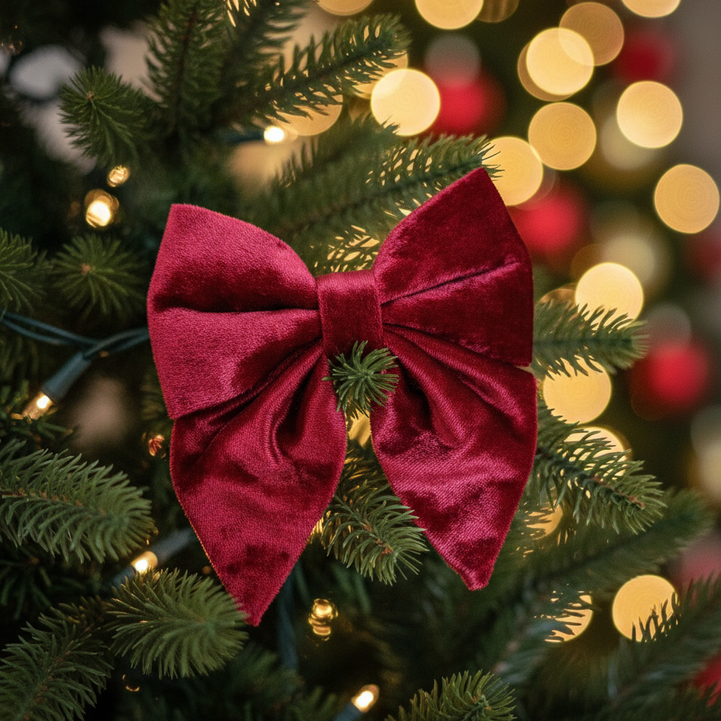 Dog Bow Tie - Crushed Red Velvet