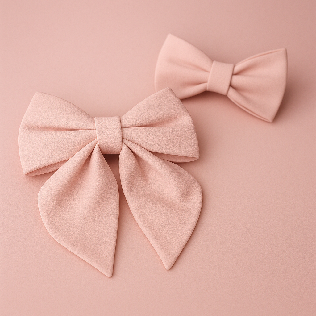 Pink dog bow tie - Dusty Pink velvet sailor dog bowtie with tails