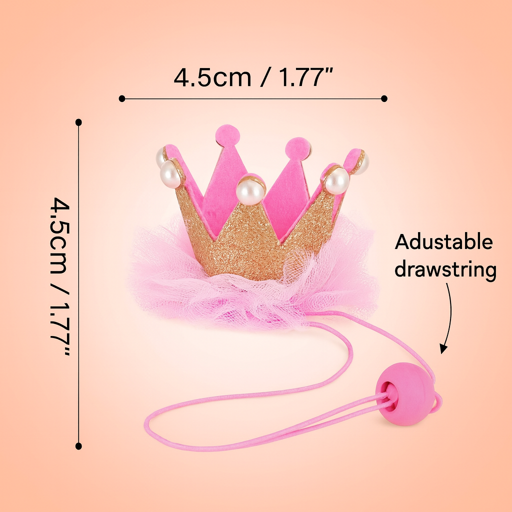 Pet party hat princess crown